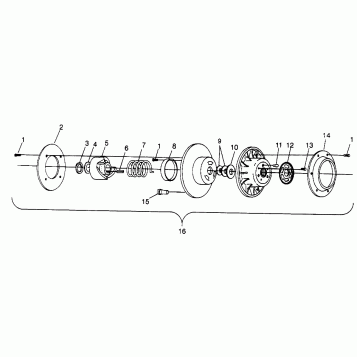 DRIVEN CLUTCH Trail RMK 0970961 (4938333833B013)