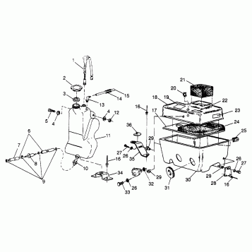OIL TANK / AIR BOX Trail RMK 0970961 (4938333833C002)