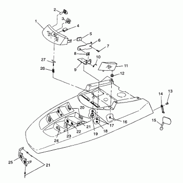 HOOD - HEADLIGHT CLASSIC 0973865 (4938463846A011)