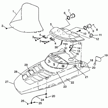 HOOD CLASSIC TOURING 0973365 and EUROPEAN CLASSIC TOURING E973365 (4938493849A013)