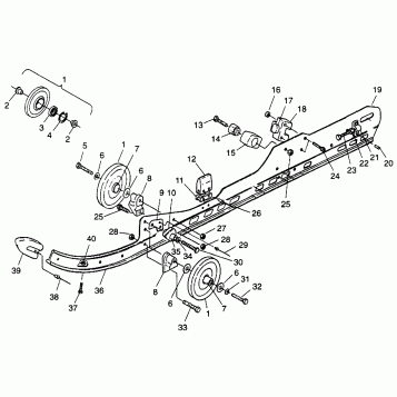 RAIL MOUNTING CLASSIC TOURING 0973365 and EUROPEAN CLASSIC TOURING E973365 (4938493849B012)