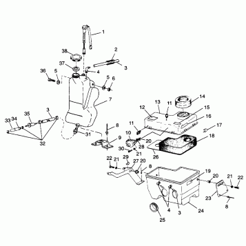 OIL TANK / AIR BOX CLASSIC TOURING 0973365 and EUROPEAN CLASSIC TOURING E97 (4938493849C006)