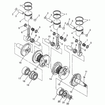 PISTON and CRANKSHAFT RXL 0976768 (4938523852C009)