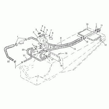 COOLING SYSTEM 700 RMK 0970966, 700 SKS 0970566, and EUROPEAN 700 SKS E9705 (4938573857B006)