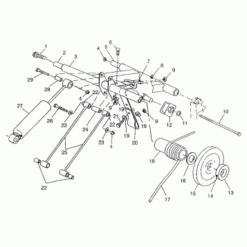 REAR TORQUE ARM 700 RMK 0970966, 700 SKS 0970566, and EUROPEAN 700 SKS E970 (4938573857B014)