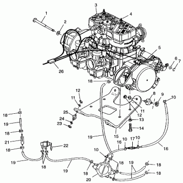 ENGINE MOUNTING 700 RMK 0970966, 700 SKS 0970566  and EUROPEAN 700 SKS E970 (4938573857C003)