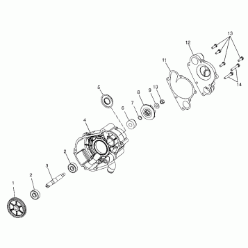 WATER PUMP 700 RMK 0970966, 700 SKS 0970566, and EUROPEAN 700 SKS E970566 (4938573857C008)