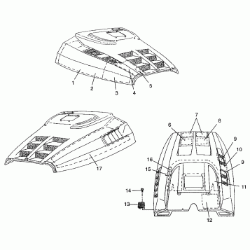 HOOD - FOAM/FOIL XCF 0971643 (4938613861A012)