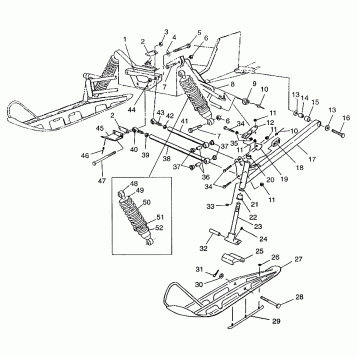 FRONT SUSPENSION and SKI XCF 0971643 (4938613861B001)