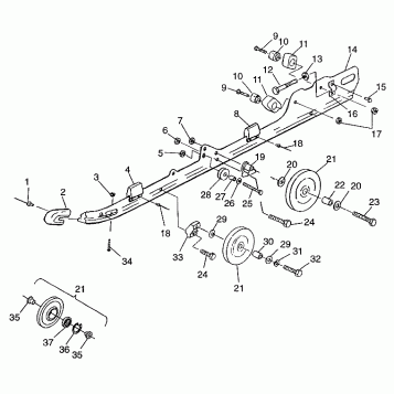 RAIL MOUNTING (SUSPENSION) XCF 0971643 (4938613861B009)