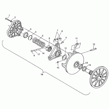 DRIVE CLUTCH XCF 0971643 (4938613861B013)