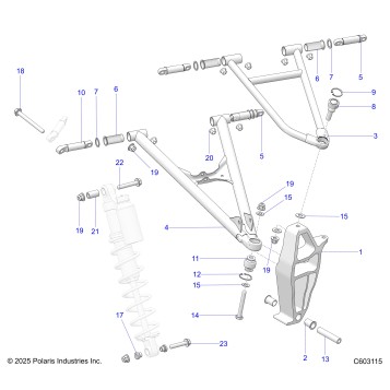 SUSPENSION, CONTROL ARMS and SPINDLE - S18EFT8P ALL OPTIONS (C603115)