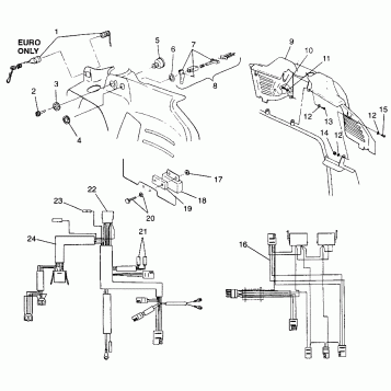 CONSOLE and WIRE HARNESS ULTRA SPX 0975678, ULTRA SPX SE H975678 and EUROPE (4939533953A010)