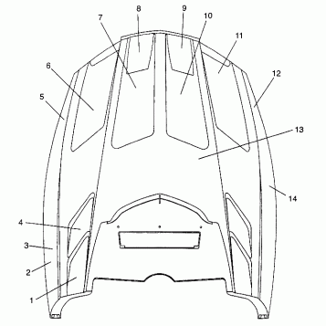 HOOD - FOAM/FOIL ULTRA SPX 0975678, ULTRA SPX SE H975678 and EUROPEAN ULTRA (4939533953B001)