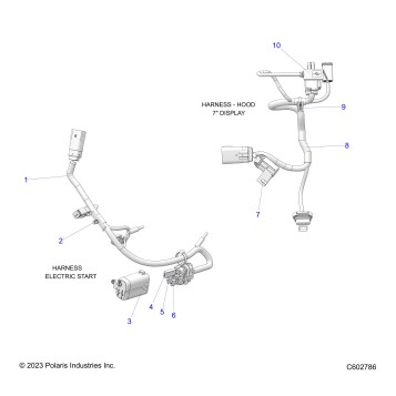 ELECTRICAL, WIRE HARNESS, HOOD, ELECTRIC START - S25TLC8RS (C602786)