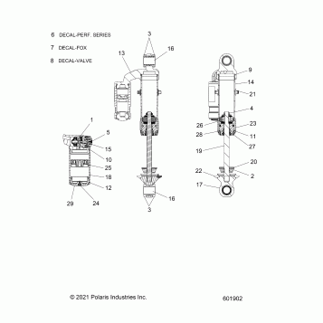 SUSPENSION, SHOCK, FRONT TRACK - S25TLP6RS (601902)