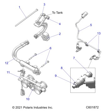 FUEL SYSTEM, RAIL, LINES and THROTTLE BODY - S23TKV8RS (C601872)