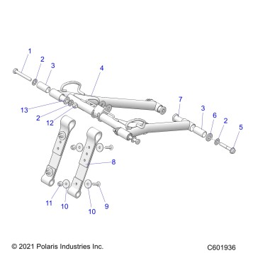SUSPENSION, TORQUE ARM, FRONT - S25TKL9BS (C601936)