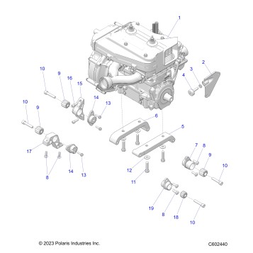 ENGINE, MOUNTING & LONG BLOCK - S25CED5TSL/TSU (C602440)
