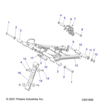 SUSPENSION, TORQUE ARM, FRONT - S25TLP6RS  (C601895)