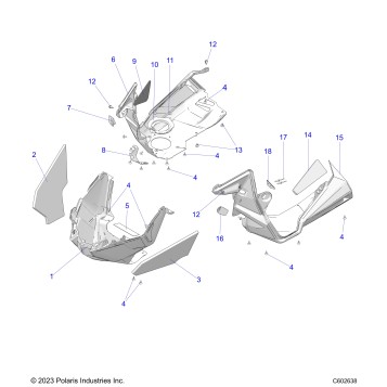 BODY, NOSEPAN ASM./FENDERS - S26TDZ8MS (C602638)