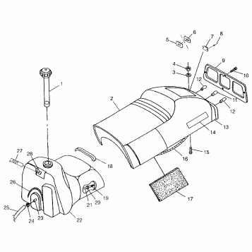 SEAT and GAS TANK 700 XC 0971766 (4941814181A006)