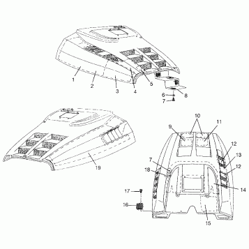 HOOD - FOAM/FOIL 700 XC 0971766 (4941814181A012)