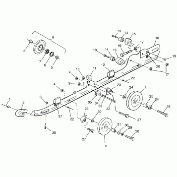 RAIL MOUNTING (SUSPENSION) - 0971766 (4941814181B009)