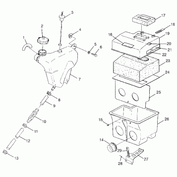 OIL TANK/AIR BOX 700 XC 0971766 (4941814181C005)