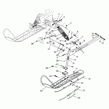 FRONT SUSPENSION and SKI - 0983433 (4941864186B001)