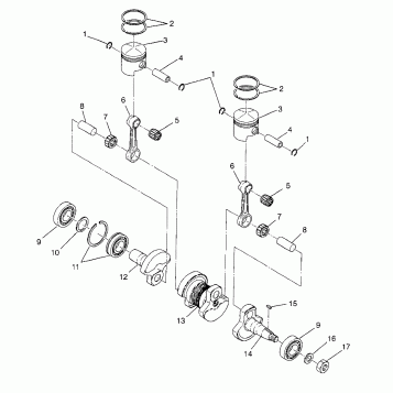 PISTON and CRANKSHAFT LITE 0983433 and LITE DELUXE 0983431 (4941864186C005)
