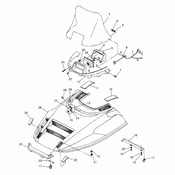 HOOD LITE TOURING 0983133 and EUROPEAN LITE TOURNG E983133 (4941934193A009)