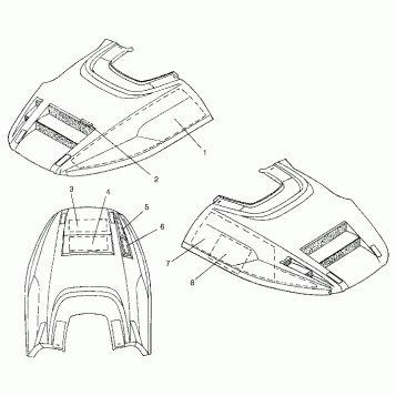 HOOD - FOAM/FOIL LITE TOURING 0983133 and EUROPEAN LITE TOURNG E983133 (4941934193A012)