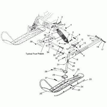 FRONT SUSPENSION and SKI - E983133 (4941934193b001)