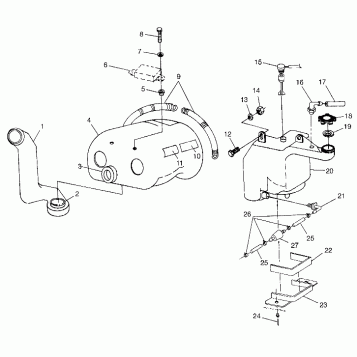 OIL TANK / AIR BOX LITE TOURING 0983133 and EUROPEAN LITE TOURNG E983133 (4941934193C001)