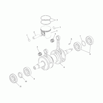 PISTON and CRANKSHAFT - 0971758 (4941984198c008)