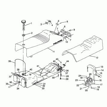SEAT and GAS TANK SPORT 0980443 and SPORT TOURING 0980243 (4942054205A007)