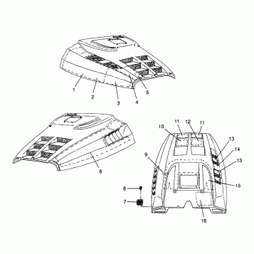 HOOD - FOAM/FOIL SPORT 0980443 and SPORT TOURING 0980243 (4942054205A013)