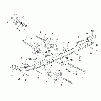 RAIL MOUNTING SUSPENSION (Touring) - 0980243 (4942054205b012)