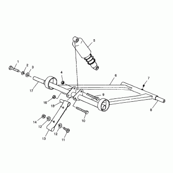 FRONT TORQUE ARM - 0980443 (4942054205b013)