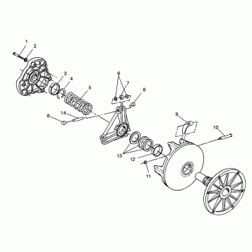 DRIVE CLUTCH SPORT 0980443 and SPORT TOURING 0980243 (4942054205C001)