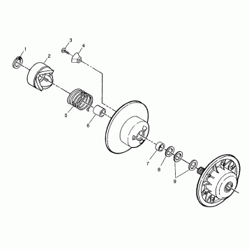 DRIVEN CLUTCH SPORT 0980443 and SPORT TOURING 0980243 (4942054205C002)