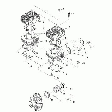 CYLINDER SPORT 0980443 and SPORT TOURING 0980243 (4942054205C007)