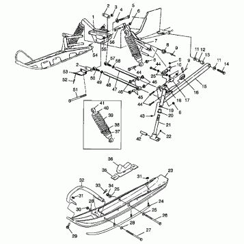 FRONT SUSPENSION and SKI - 0985776 (4942164216b005)