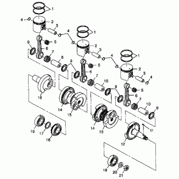 PISTON and CRANKSHAFT - 0985776 (4942164216c009)