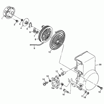 RECOIL STARTER XLT SP 0985776 (4942164216D001)