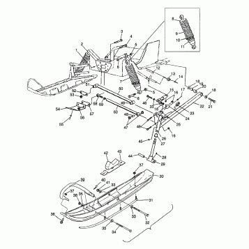 FRONT SUSPENSION and SKI - 0980961 (4942214221b001)