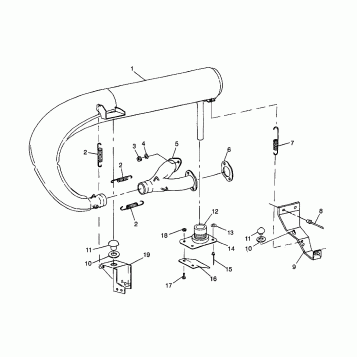 EXHAUST SYSTEM Trail RMK 0980961 (4942214221C001)