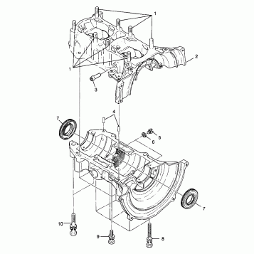 CRANKCASE  Trail RMK 0980961 (4942214221C004)