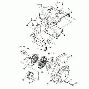 BLOWER HOUSING & RECOIL STARTER Trail RMK 0980961 (4942214221C007)